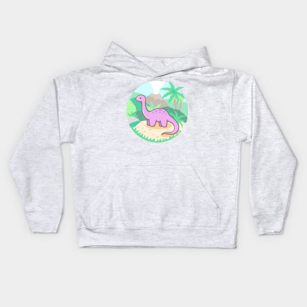 Baby Dino Kids Hoodie by sombrasblancas